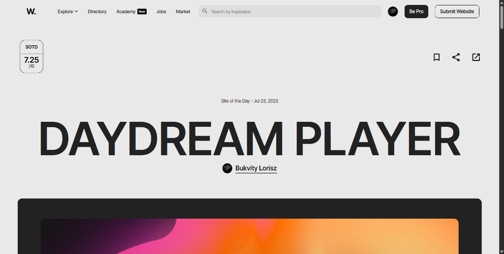 Awwwards Homepage Clone